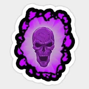 Violet Skull Sticker